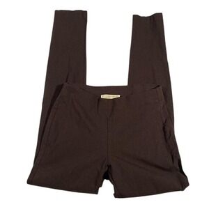 Women's Small Michael Kors Skinny Pants Brown Stretch High Rise Slim Trousers